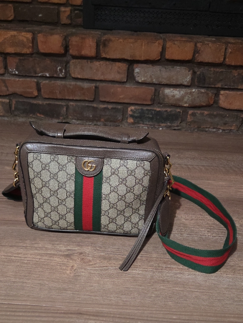 Gucci Ophidia Small Top Handle Bag GG Supreme Canvas
